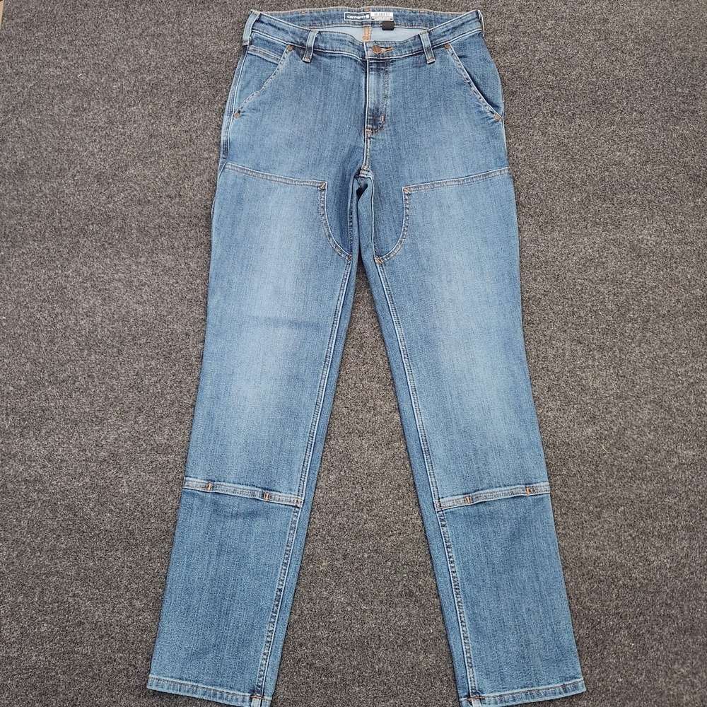 Carhartt Women's 8 Tall Double Front Jeans‎ Rugged Flex Relaxed Fit NWT